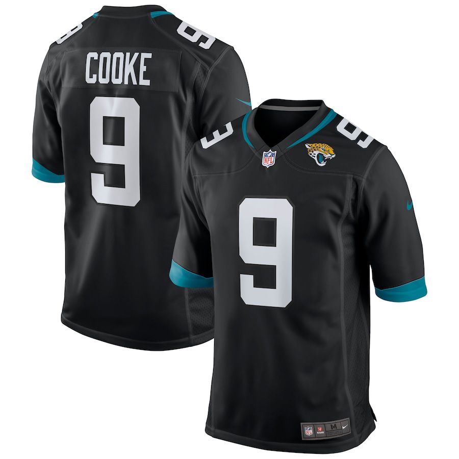 Men Jacksonville Jaguars 9 Logan Cooke Nike Black Game NFL Jersey